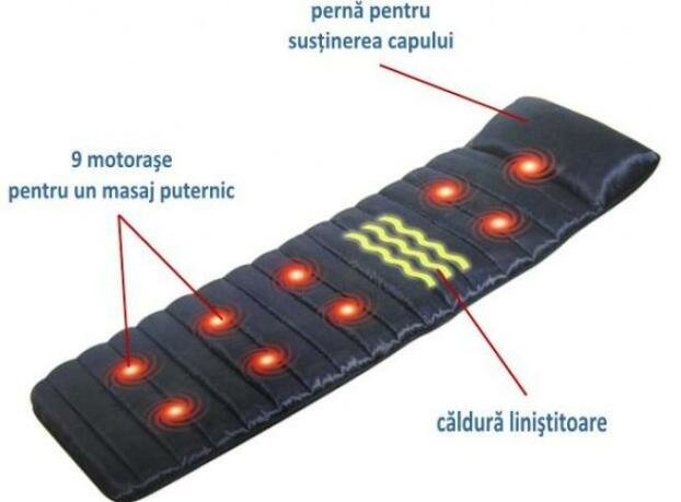 Saltea pentru masaj si incalzire cu infrarosu